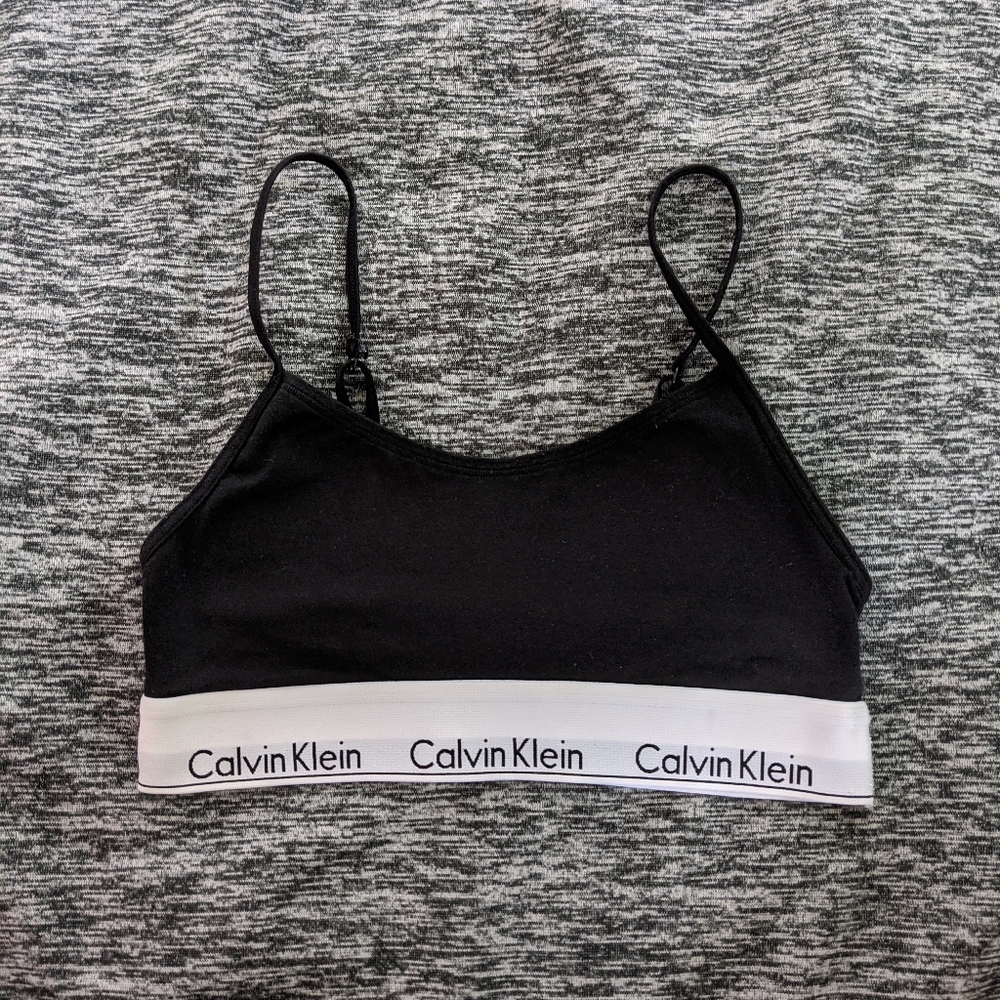 Calvin Klein Modern Cotton Blend Box-Cut Bralette